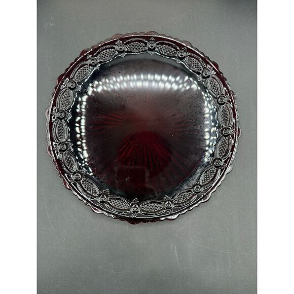 Vintage AVON 1876 Cape Cod Ruby Red Large Dinner Plate 11"" w/ Box - Picture 2 of 7